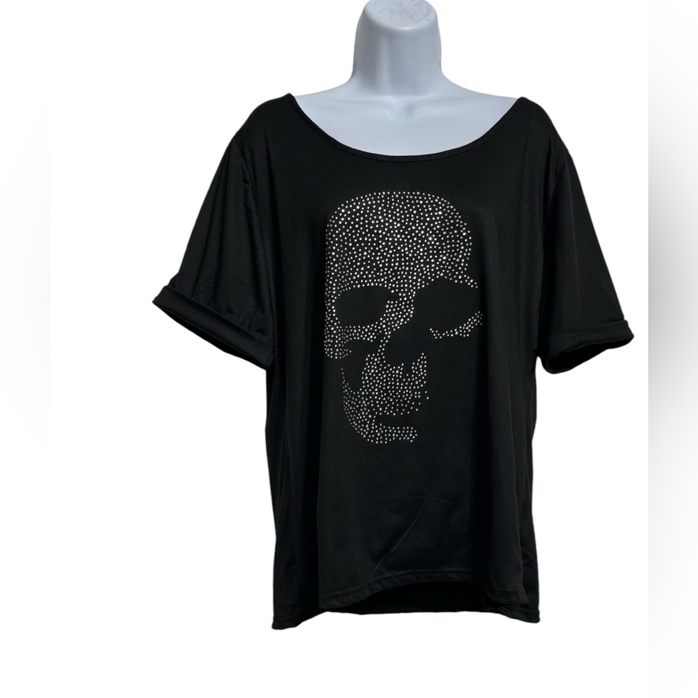 🔥Rhinestone Skull tee